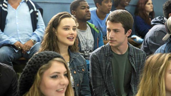 Katherine Langford and Dylan Minnette in the TV series 13 Reasons Why. Picture: Beth Dubber/Netflix