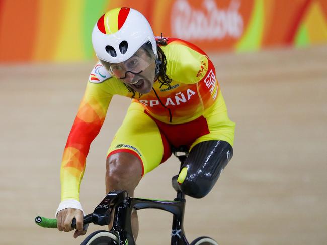 Juan Jose Mendez Fernandez of Spain competes in the Men's 3km individual pursuit C1.