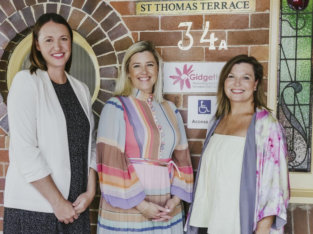 Jodie Matthews, Gidget Angel, on the left and Arabella Gibson, CEO Gidget Foundation with Jenny Morrison.
