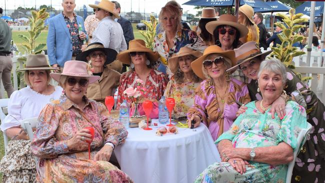 Group of ladies at the Rockhampton Jaguar Land Rover Pop-Up Polo on June 3, 2023. Picture: Aden Stokes