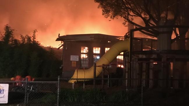 The fire ripped through Sandringham Primary School. Picture: Supplied