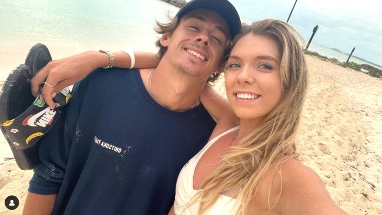 Alex de Minaur and Katie Boulter. Photo: Instagram, @alexdeminaur.