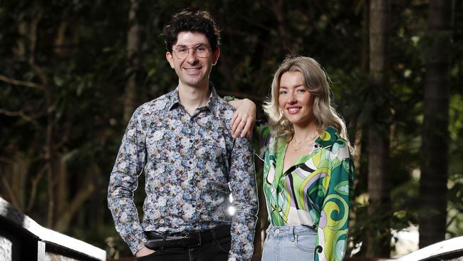 Artistic director of Brisbane Music Fesitval Alex Raineri with Irena Lysiuk. Picture: Josh Woning