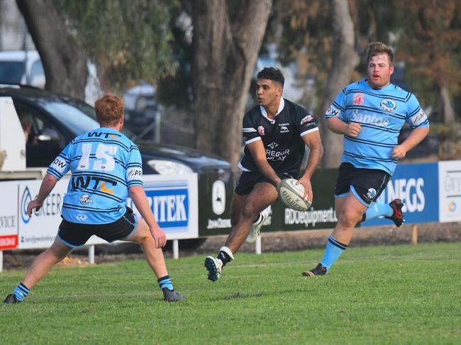 Moree Bulls taking on Narrabri Boars. Picture: Moree Rugby Club Facebook