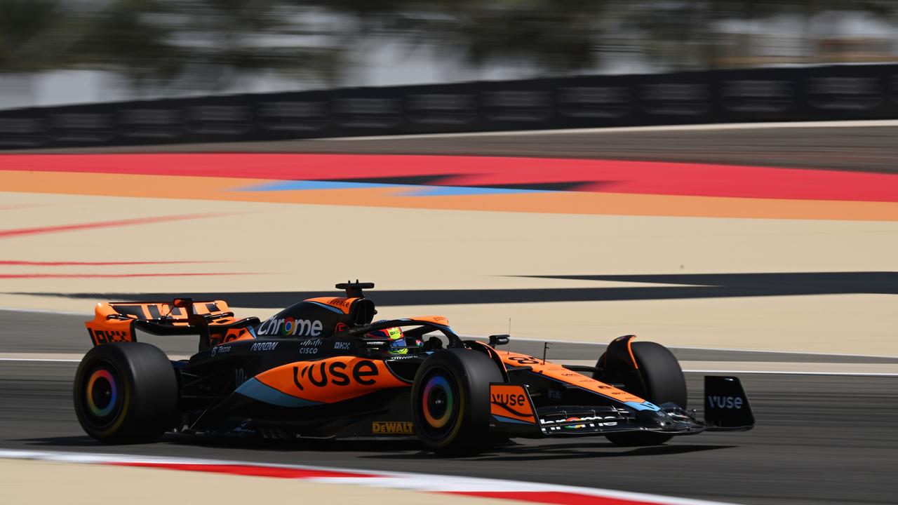 Oscar Piastri struggled with a slow McLaren that was behind development in Bahrain. (Photo by Clive Mason/Getty Images)