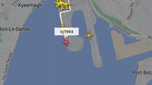 Swifts jet takes off. Picture FLightRadar24.JPG