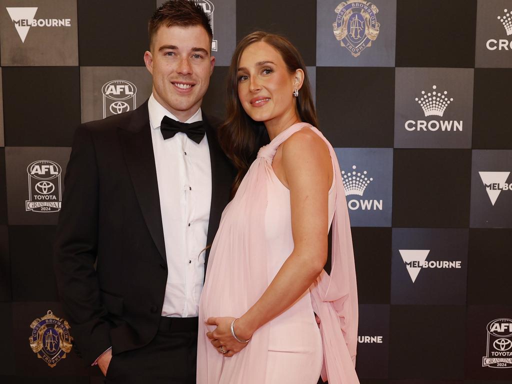 Merrett and Alexandra at last year’s Brownlow Medal. Picture: Michael Klein