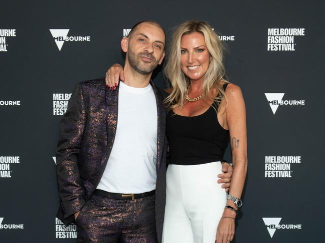 Tania Buckley with Jason Grech at Melbourne Fashion Week. Picture: Lucas Dawson Photography