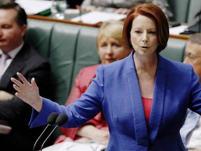 Ms Gillard’s misogyny speech made waves both in Australia and overseas. Picture: News Corp Australia