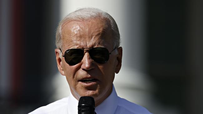 Joe Biden at an Inflation Reduction Act event at the White House on Tuesday. Picture: Samuel Corum/Bloomberg