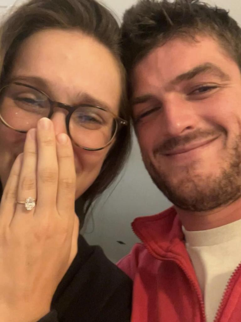 Danielle Frawley and Angus Brayshaw are engaged. Pic: Instagram