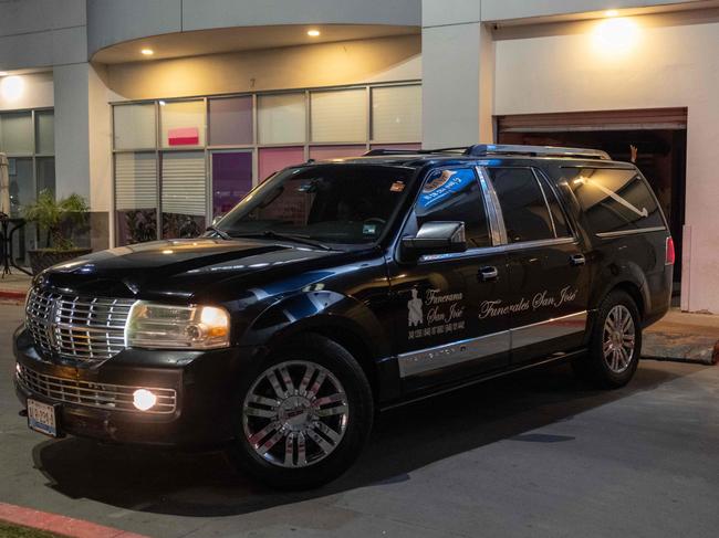 A hearse from San Jose Mortuary will transport the bodies. Picture: AFP