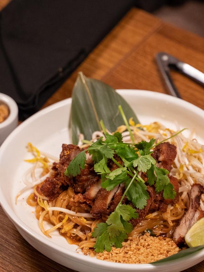 Thai Room pad thai with fried chicken. Picture: Supplied