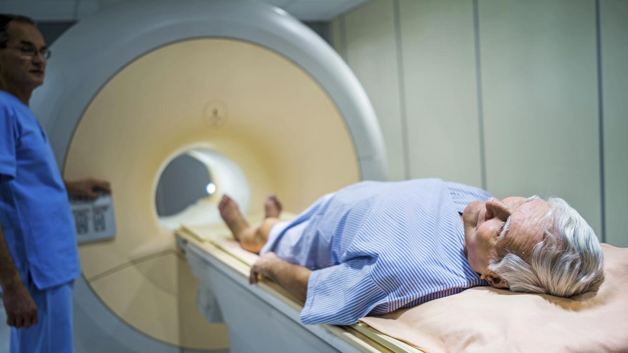 A man about to undergo an MRI scan for prostate cancer, which is the most common cause of cancer-related hospitalisations in Australia and numbers are soaring. Picture: iStock