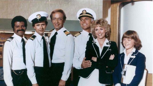 The cast of The Love Boat with Jill Whelan on the far right.