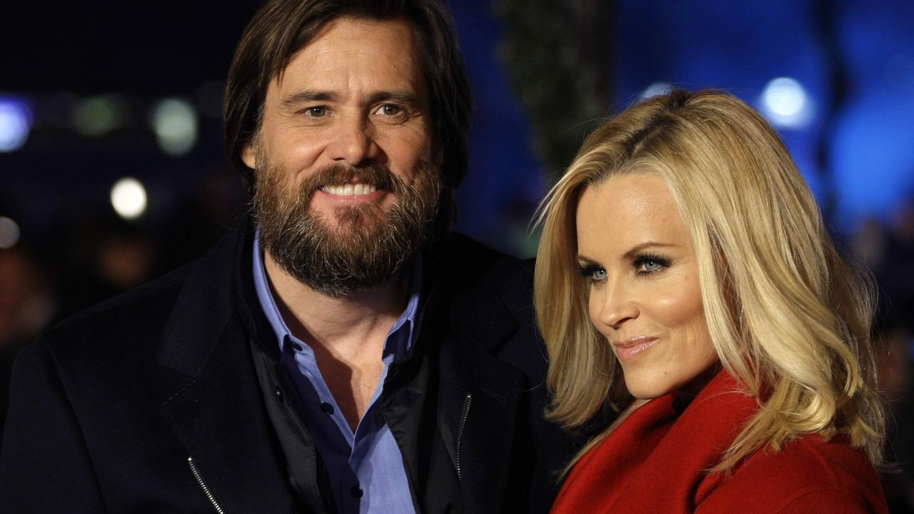 Carrey with his ex-partner Jenny McCarthy in 2009. Picture: Matt Dunham/AP