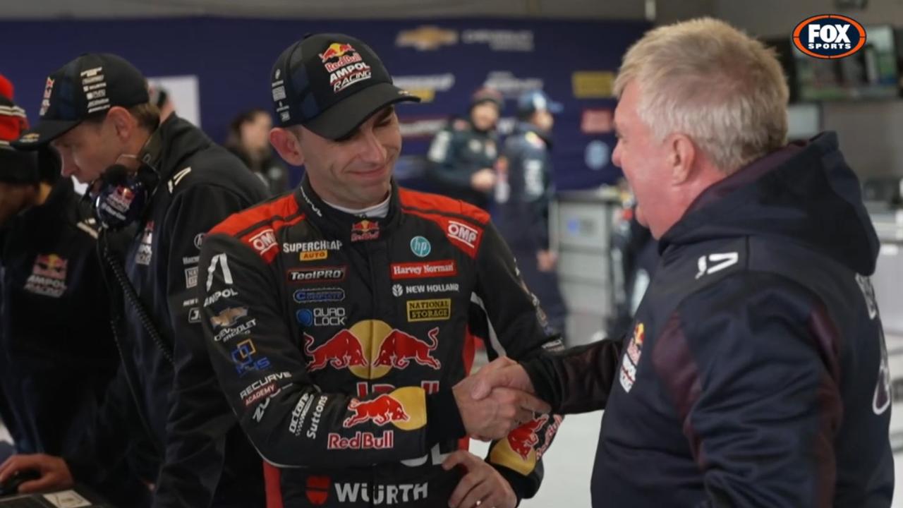 Supercars star Broc Feeney and dad Paul.