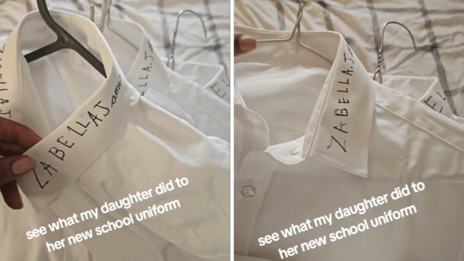 Sallay's daughter went to town on her new uniform. Picture: sallaykamara/TikTok