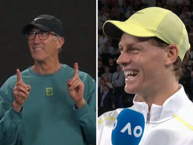 Jannik Sinner roasted coach Darren Cahill after his semi-final win.