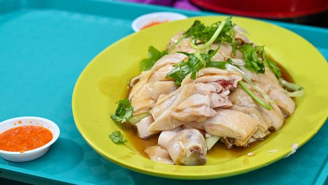 A plate of chicken rice. Picture: Roslan Rahman/AFP