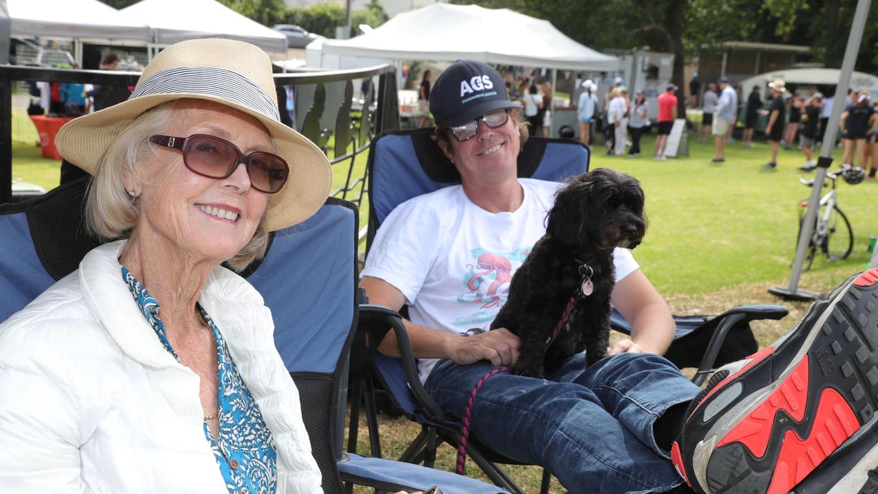 144th Barwon Regatta: Primmy Bright, Richard Bright and Polly the dog Picture: Mark Wilson