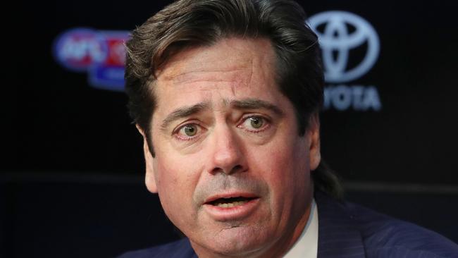 Gill McLachlan will remain in his role until the Hawks scandal is over. Picture: David Crosling