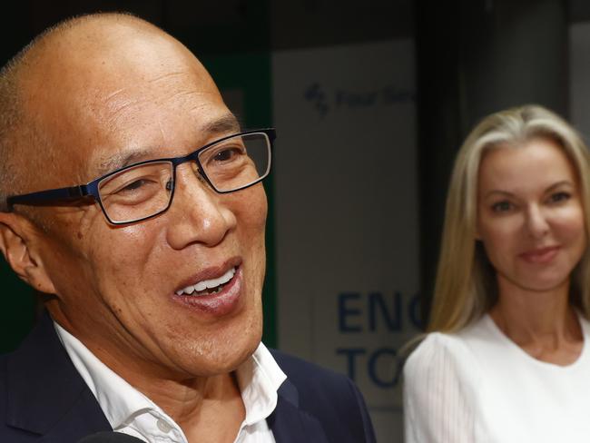 DAILY TELEGRAPH 27TH MARCH 2023Pictured leaving the Health Care Complaints Commission Professional Standards Committee Inquiry in Sydney is Neurosurgeon Charlie Teo with his fiancee Traci Griffiths.Picture: Richard Dobson