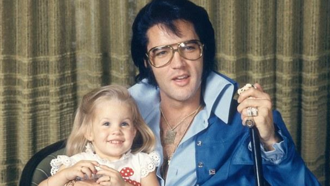 Elvis with his daughter, Lisa Marie, in 1969. Picture: Frank Carroll/Sygma/Corbis