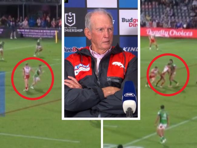 Wayne Bennett was fuming. Photo: Fox Sports