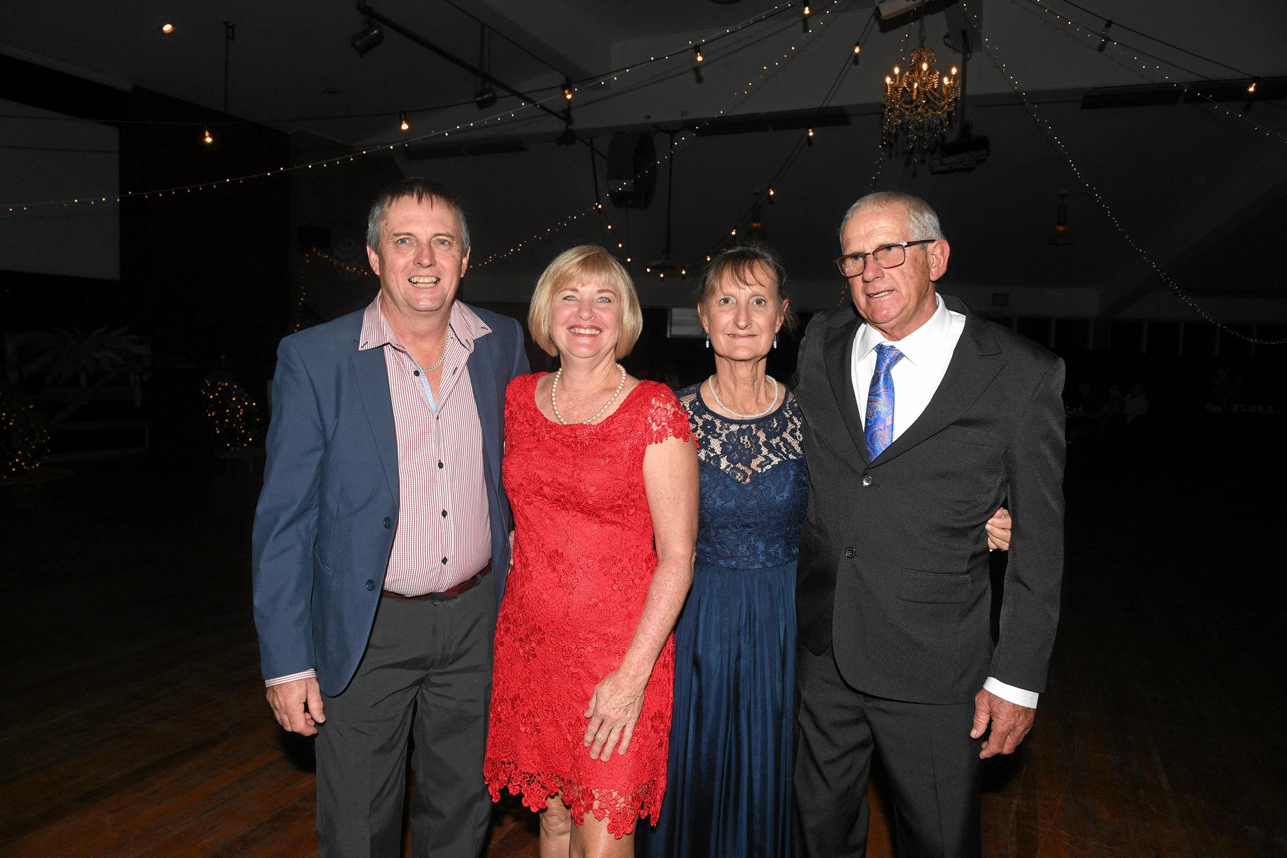 Gympie Show Ball - Darren Prosser, Sheresse Kahler, Narelle Cleo, Colin Clem. Picture: Troy Jegers