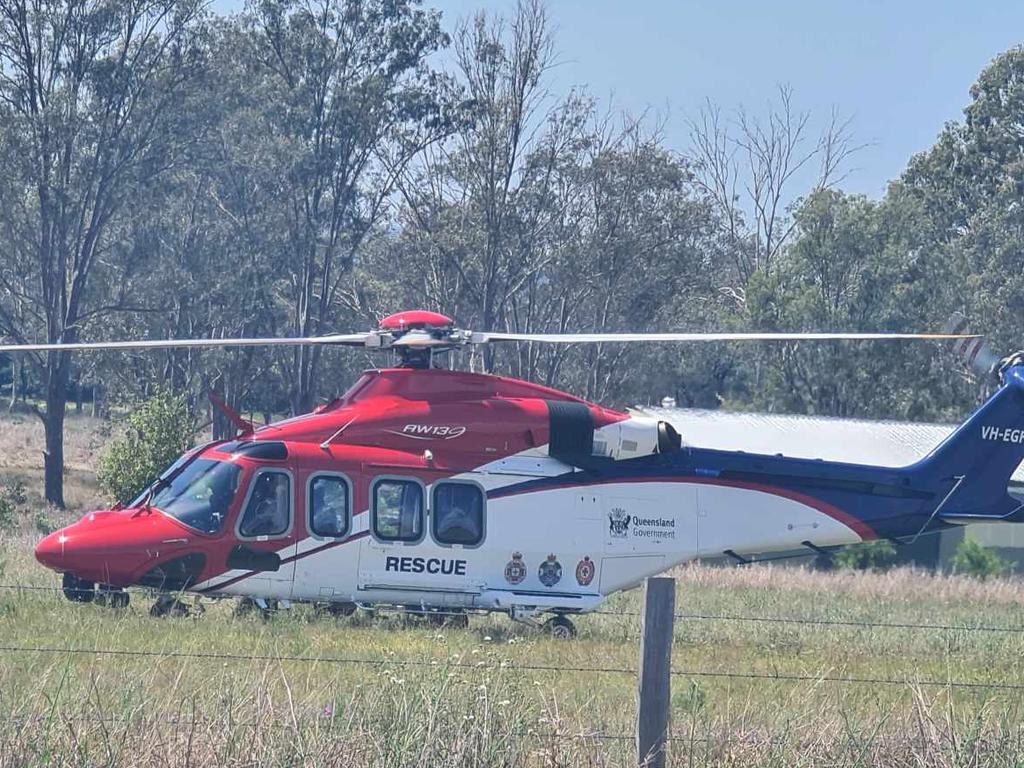 Emergency crews and a rescue helicopter have rushed to a Queensland skydiving hotspot following a mid-air collision between two skydivers Sunday morning. Photo: Jeff Stephens.