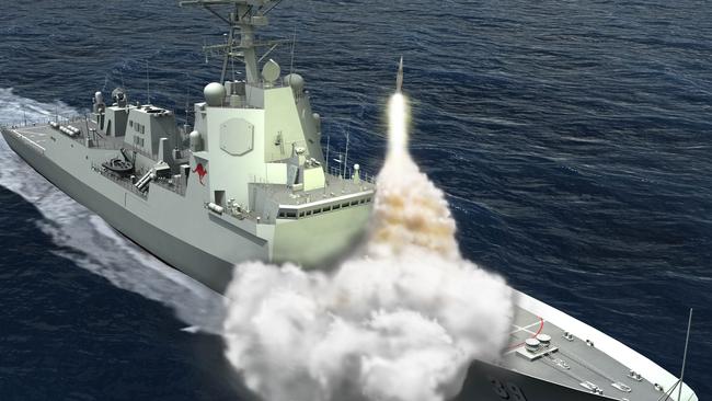 What they could build ... a computer-generated image of the Air Warfare Destroyer.