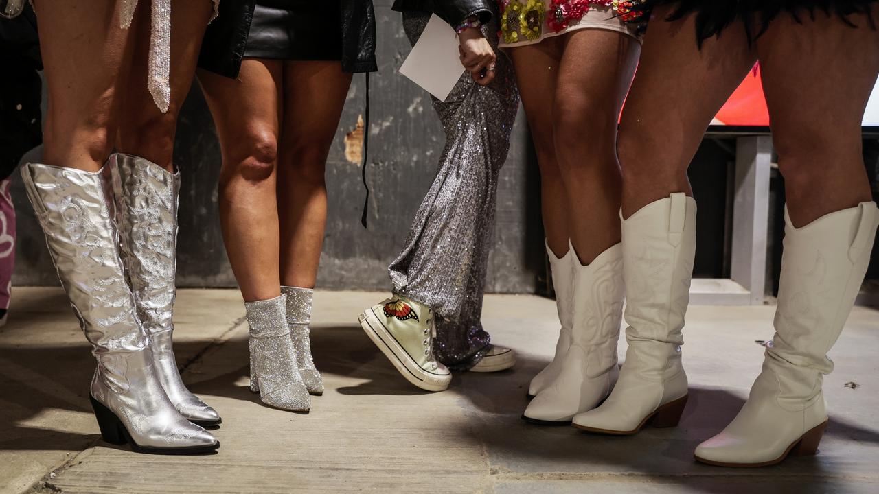 Cowboy boots and sequins on full display in Foxborough. Picture: Erin Clark/The Boston Globe via Getty Images