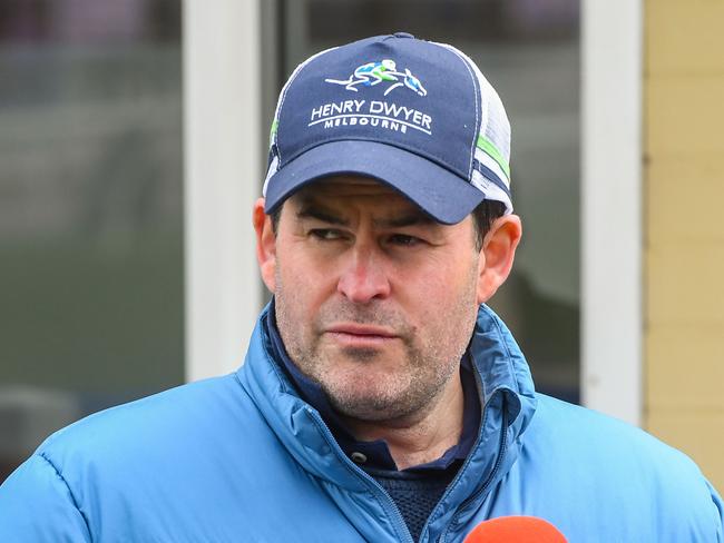 Trainer Henry Dwyer after his horse Spylark (NZ) won the Porter Plant Maiden Plate at Sportsbet-Ballarat Racecourse on October 09, 2022 in Ballarat, Australia. (Photo by Brett Holburt/Racing Photos via Getty Images)