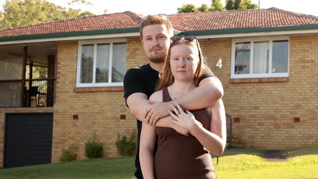 Kaitlin Weekes and Tarrick Lunck say they have given up on the concept of living in central Brisbane. Picture: Liam Kidston