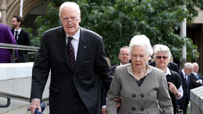 Former Governor-General and Archbishop of Brisbane Peter Hollingworth with his wife Ann. Picture: David Geraghty/The Australian