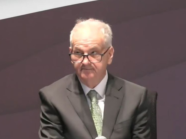 Daryl Coates SC, Tasmania's Director of Public Prosecutions, speaking at the Commission of Inquiry.