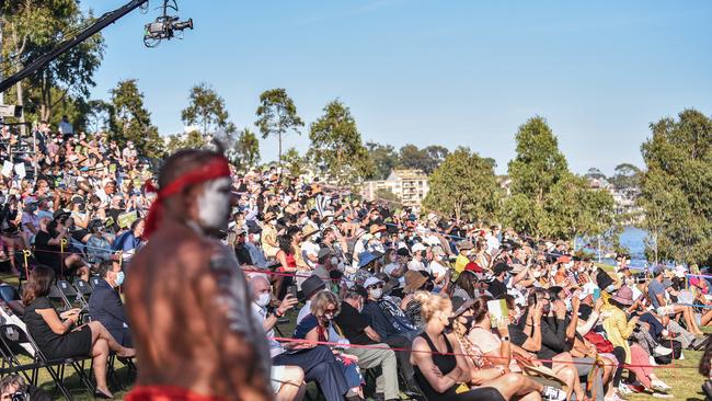 WugulOra Morning Ceremony at Barangaroo Reserve Picture: NCA NewsWire/Flavio Brancaleone