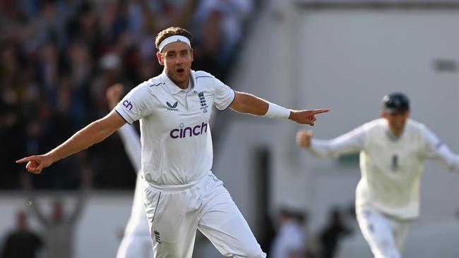 Broad bowed out in style. (Photo by Gareth Copley/Getty Images)