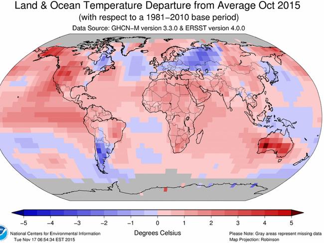 October warmest on record for the globe as Earth sets 8th heat record ...