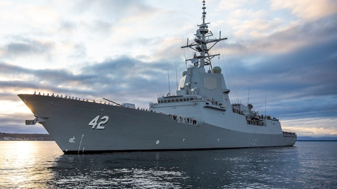 Royal Australian Navy destroyer, HMAS Sydney. Picture: Royal Australian Navy