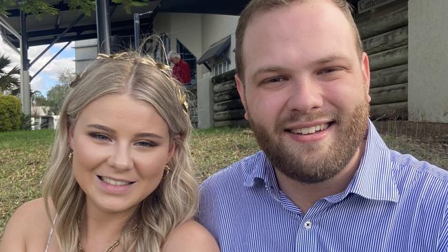 Ainslee Allen and Tim Marley enjoy a day of fun at the Gympie Races on Saturday, July 15, 2023.