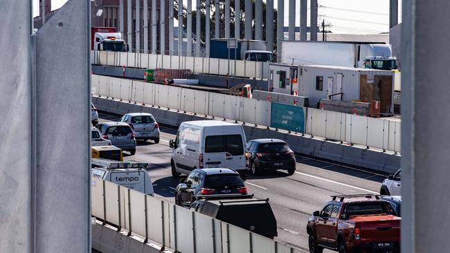 Heavy traffic on Victoria's West Gate Freeway. Picture: Sarah Matray