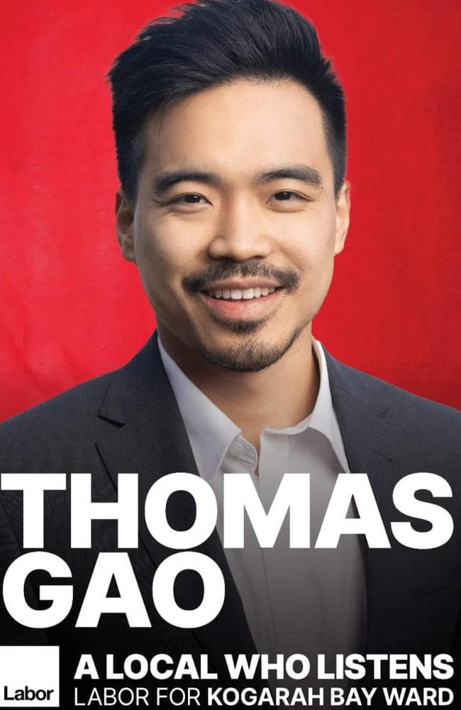 Thomas Gao, Kogarah Bay Ward, Labor. Picture: Supplied