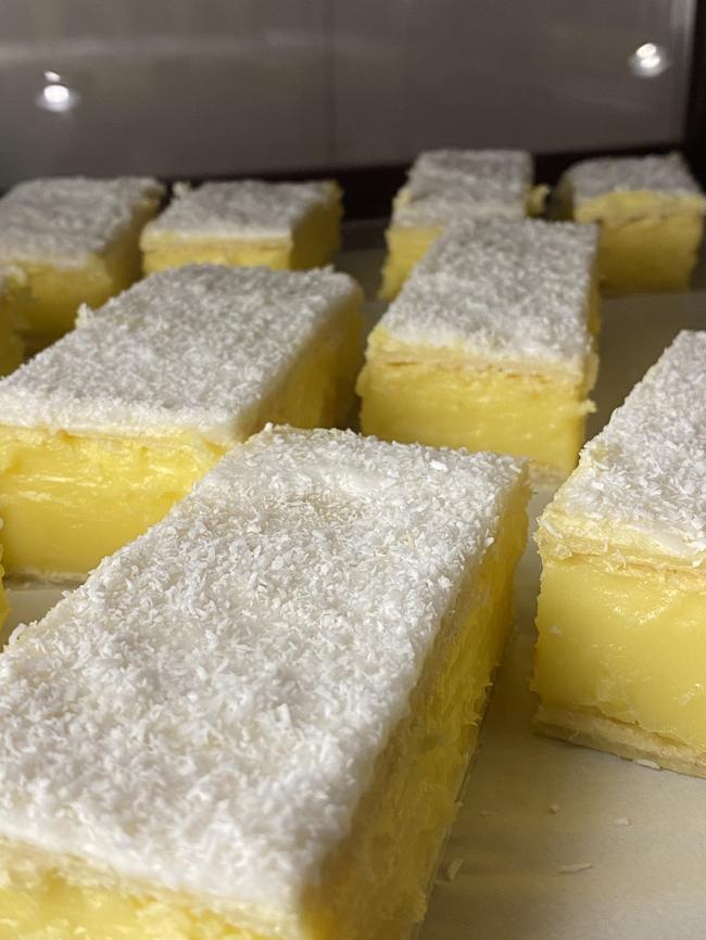 Vanilla slices from Elliott’s Bakery at Streaky Bay. Picture: Supplied