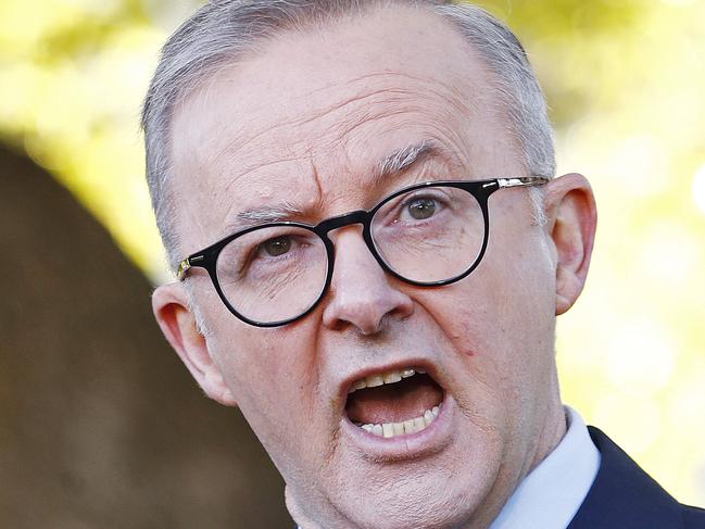 FEDERAL ELECTION TEAM 2022. LABOR BUS TOUR 16/5/22Federal Labor leader Anthony Albanese pictured in Perth today visiting Bentley Health Services talking with nurses and WA Premier Mark McGowan.  Picture: Sam Ruttyn