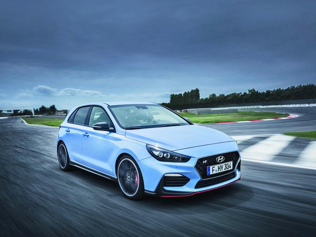 Twam20180127 EMBARGO FOR TWAM 27 JAN 2018 NO REUSE WITHOUT PERMISSIONHYUNDAI I30 N ENGINE: 2.0-LITRE FOUR-CYLINDER TURBO PETROL  (184KW/353NM); AVERAGE FUEL 7 LITRES PER 100KMTRANSMISSION: SIX-SPEED MANUAL, FRONT-WHEEL DRIVE PRICE: ABOUT $40,000 (AVAILABLE FROM MARCH 2018)