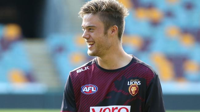 Josh Schache is happy to stay with Brisbane. Picture: Jono Searle