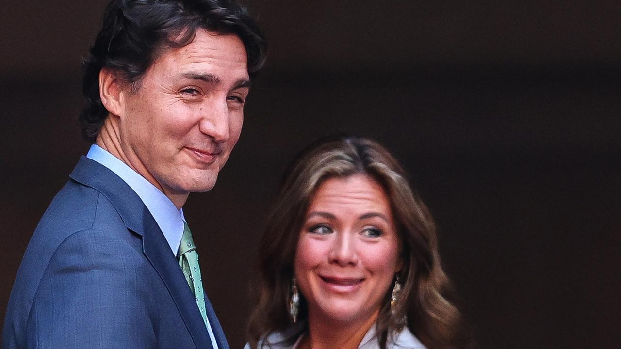 Justin Trudeau and his wife, Sophie. Picture: Manuel Velasquez/Getty Images