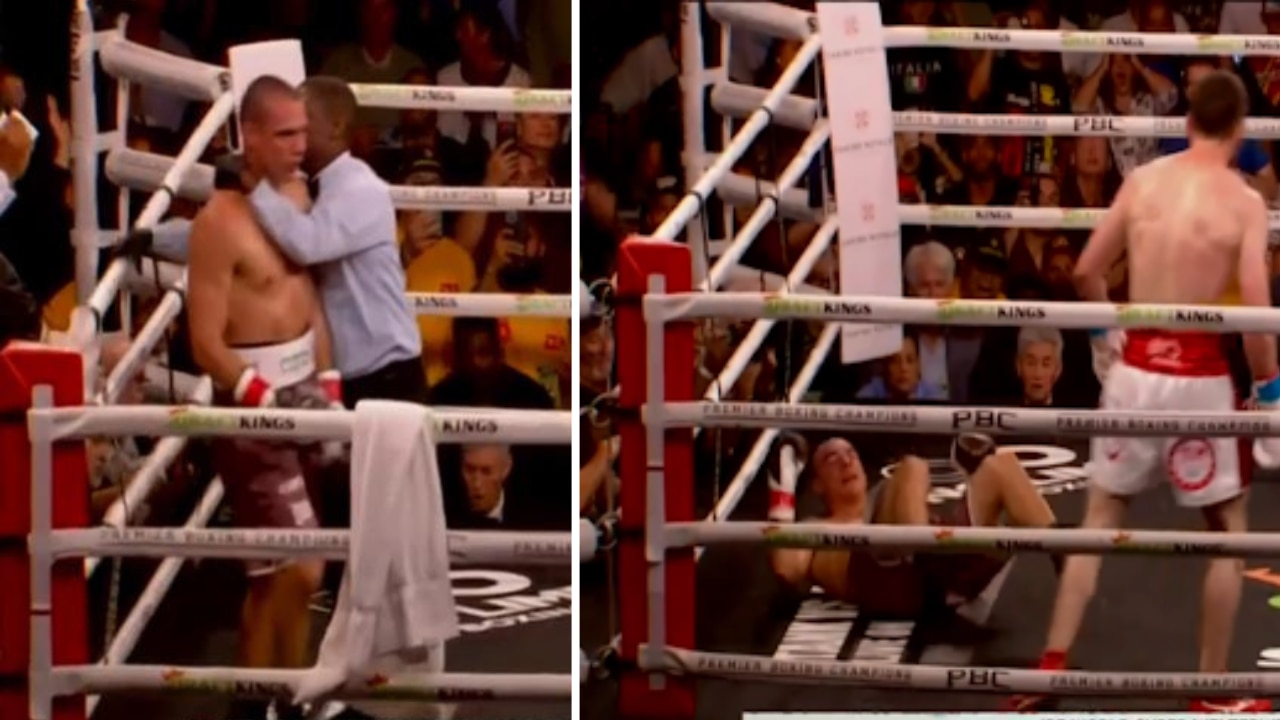 Watch: Towel thrown, Tszyu career in tatters after world title disaster